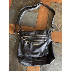 Stone Mountain Crossbody Black Bag Purse Classic, Minimalist, Career